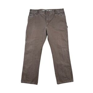 Dickies Carpenter Pants Men's W40 L31 Brown Utility Canvas Workwear Relaxed Fit